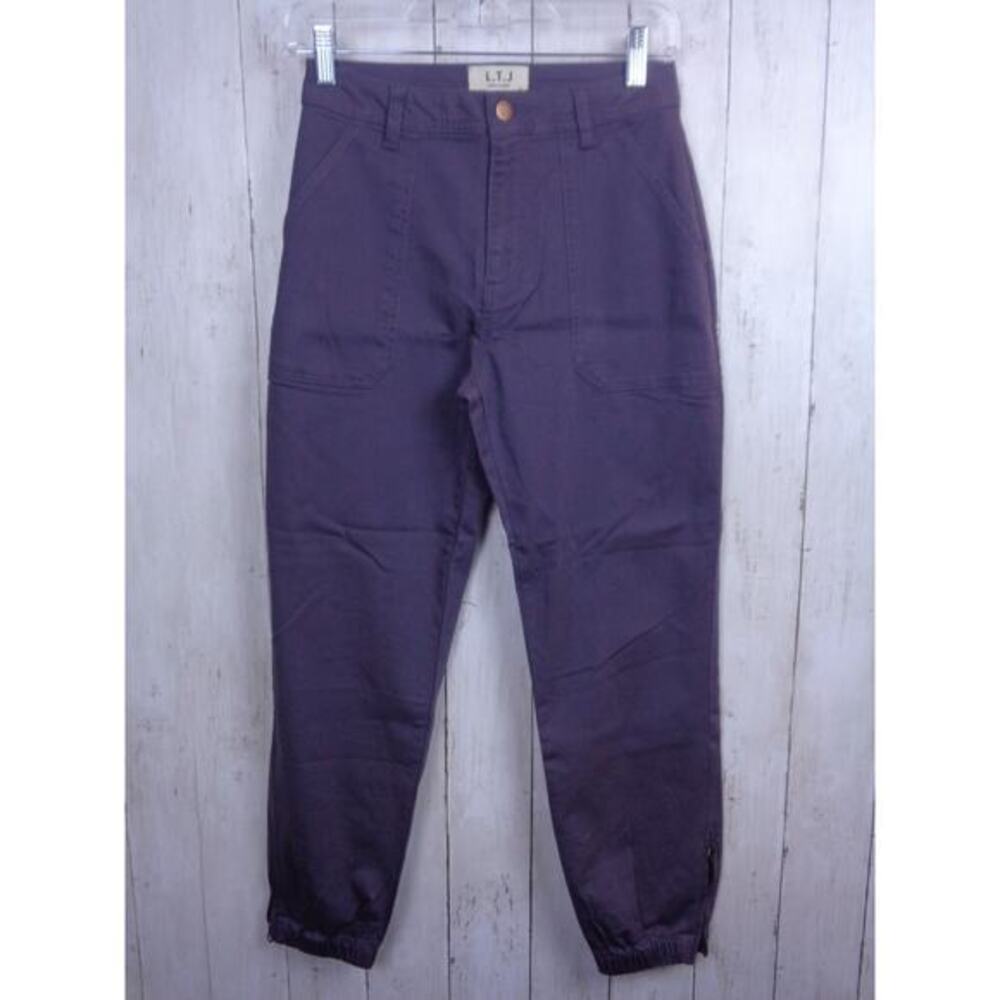 L.T.J. letter to juliet Cargo Jogger Pants Zippered bottom Gray Women Size Small